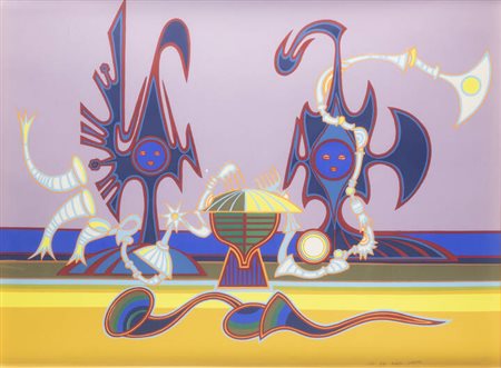 PONTE CORVO (Raffaele Pontecorvo)<BR>Roma 1910 - 1983 Torino<BR>"Senza titolo"