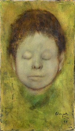 ENRICO COLOMBOTTO ROSSO<BR>Torino 1925 - 2013 Casale Monferrato (AL)<BR>"Testa di bambino" 1959
