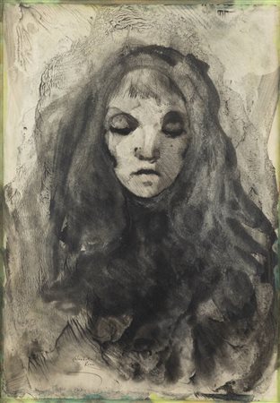 ENRICO COLOMBOTTO ROSSO<BR>Torino 1925 - 2013 Casale Monferrato (AL)<BR>"Volto"