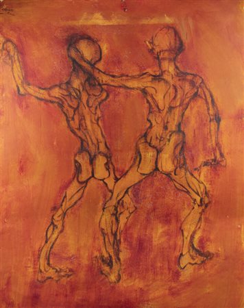 ENRICO COLOMBOTTO ROSSO<BR>Torino 1925 - 2013 Casale Monferrato (AL)<BR>"Coppia di figure"