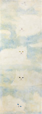 ENRICO COLOMBOTTO ROSSO<BR>Torino 1925 - 2013 Casale Monferrato (AL)<BR>"Porta con gatti"