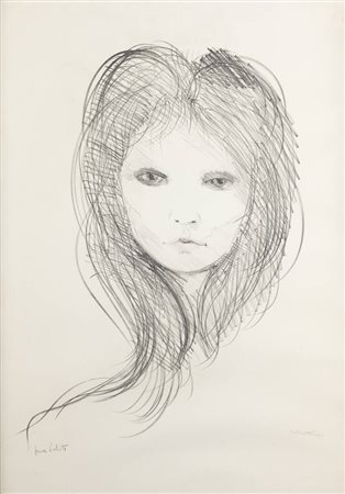 ENRICO COLOMBOTTO ROSSO<BR>Torino 1925 - 2013 Casale Monferrato (AL)<BR>"Volto femminile"