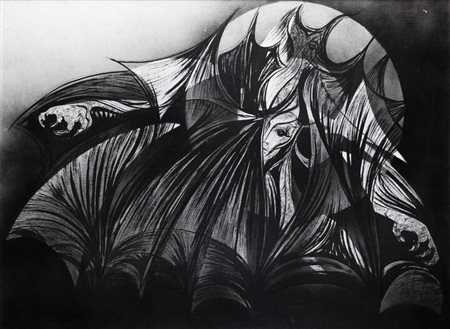 GUIDO DE BONIS<BR>Torino 1931 - 2009<BR>"Metamorfosi notturna" 1973