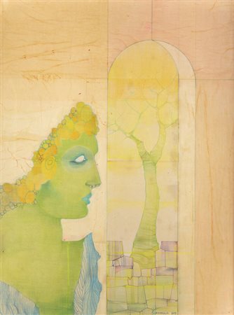 MARIO GRAMAGLIA<BR>Torino 1943<BR>"Il sogno rosa di meleagro" 1973