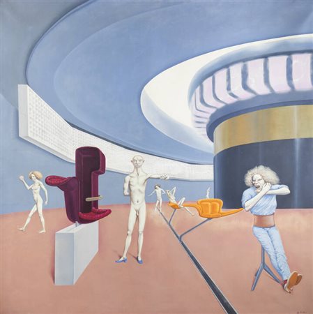 ANTONINO LA BARBERA<BR>Mazzara del Vallo (TP) 1945<BR>"Poltrona con microcefalo" 1978