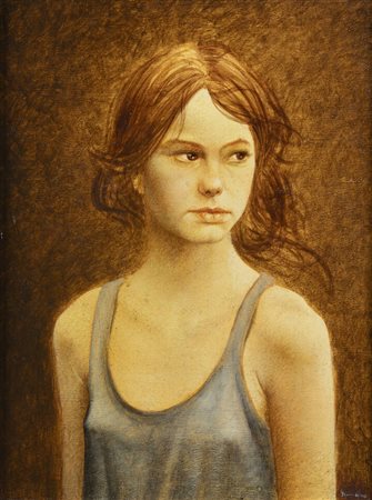 WALTHER JERVOLINO<BR>Bondeno (Fe) 1944 - 2012 San Mauro Torinese (To)<BR>"Studio di fanciulla"