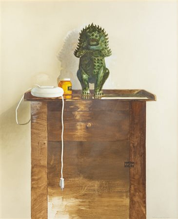 WALTHER JERVOLINO<BR>Bondeno (Fe) 1944 - 2012 San Mauro Torinese (To)<BR>"Natura morta con vape"