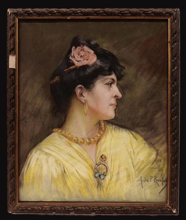 A. de L’Ecochere (XIX-XX secolo) - Ritratto femminile
