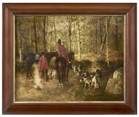 Scuola inglese XIX sec. - nello stile di H.T.Alken - Scena di caccia