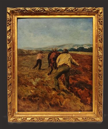 Scuola francese fine XIX inizio XX secolo - Lavoro tra i campi