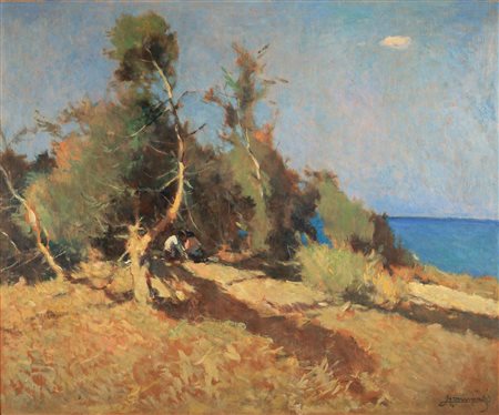 Ludovico Tommasi (1866-1941) - Pineta al mare
