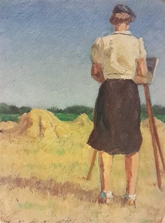 Scuola francese XX secolo - La pittrice