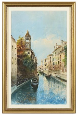 Giuseppe Bertini (1825-1898) - Canale di Venezia