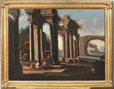 Alberto Carlieri (1672-post 1720) PAESAGGI CON ARCHITETTURE CLASSICHE E...