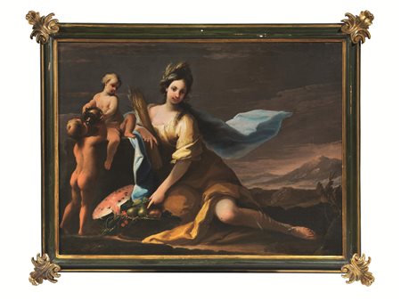 Giuseppe Moriani (attivo a Firenze dal 1709 al 1739) L'ESTATE L'AUTUNNO olio...