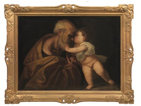 Seguace d i Alessandro Varotari detto il Padovanino SAN GIUSEPPE COL BAMBINO...