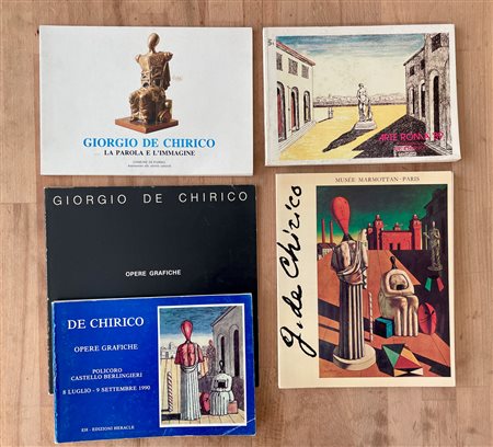 GIORGIO DE CHIRICO - Lotto unico di 5 cataloghi