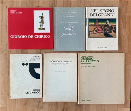 GIORGIO DE CHIRICO - Lotto unico di 6 cataloghi