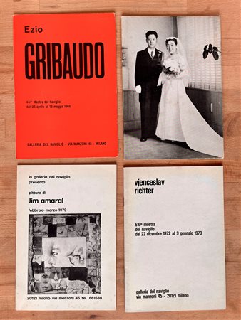 GALLERIA DEL NAVIGLIO, MILANO - Lotto unico di 4 cataloghi editi dalla Galleria