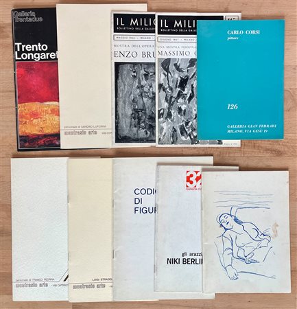 GALLERIE STORICHE MILANESI - Lotto unico di 10 cataloghi editi da storiche gallerie meneghine