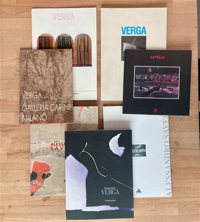 PIERANTONIO VERGA E ALESSANDRO SAVELLI - Lotto unico di 6 cataloghi e un pieghevole: