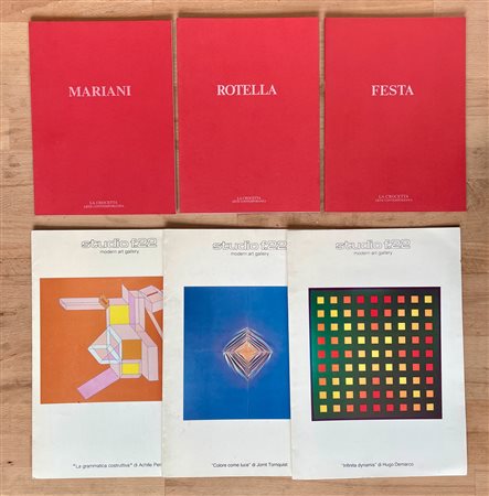GALLERIA LA CROCETTA, GALLARATE E STUDIO F.22, PALAZZOLO SULL'OGLIO - Lotto unico di 6 cataloghi editi dalle due gallerie