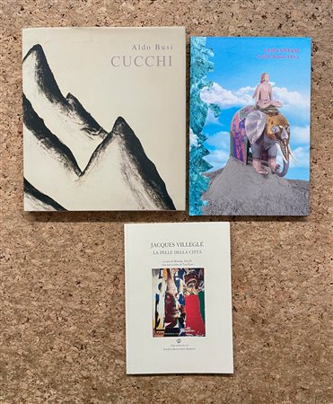 ENZO CUCCHI, JACQUES VILLEGLÉ E LUIGI ONTANI - Lotto unico di 3 cataloghi