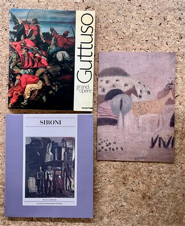 RENATO GUTTUSO, MARIO SIRONI E ZORAN MUSIC - Lotto unico di 3 cataloghi
