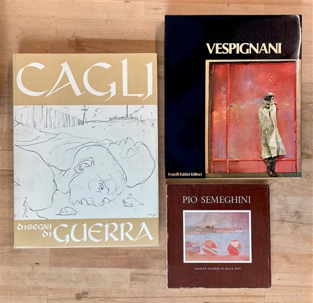 RENZO VESPIGNANI, CORRADO CAGLI E PIO SEMEGHINI - Lotto unico di 3 cataloghi