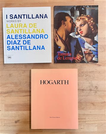 HOGARTH, TAMARA DE LEMPICKA E I SANTILLANA - Lotto unico di 3 cataloghi