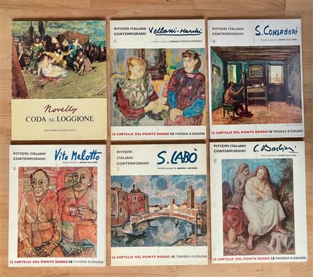 LE CARTELLE DEL PONTE ROSSO - PITTORI ITALIANI CONTEMPORANEI - Lotto unico di 6 cataloghi