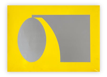 LORENZO PIEMONTI (1935-2015) - Strutture (colore grigio su fondo giallo), 1968-1971
