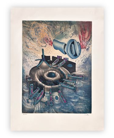 ROBERTO SEBASTIAN MATTA (1911-2002) - Cosmo, 1975