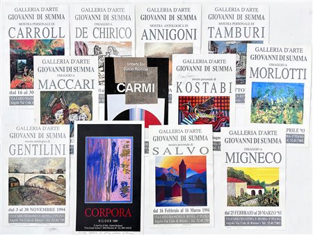LOCANDINE GIOVANNI DI SUMMA - Lotto unico composto da 12 locandine