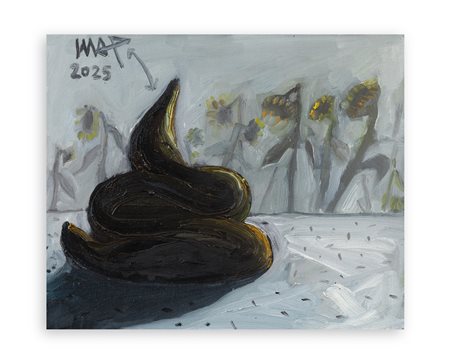 MAX ODDONE (1974) - "Selfie della pittura ad olio… di semi di girasole, 2025