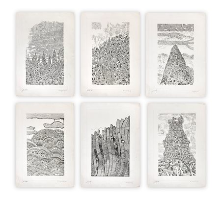 ALBERTO LONGONI (1921-1991) - Lotto unico di 5 acqueforti