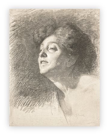 GIOVANNI GUARLOTTI (1869-1954) - Donna che sorride