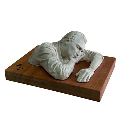 Scultura in scagliola, periodo XX secolo raffigurante Uomo. Dimensioni:...