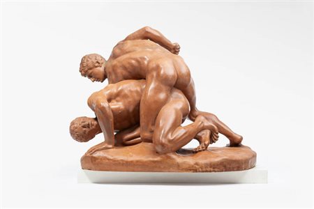 SCULTORE ANONIMO<BR>"Lottatori" ('900)