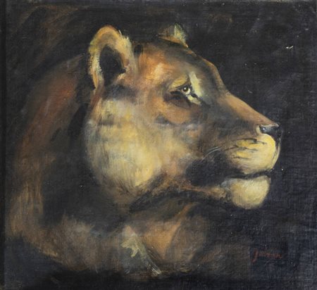 ETIENNETTE JOHAN<BR>Spagna XX secolo<BR>"Profilo di leonessa"