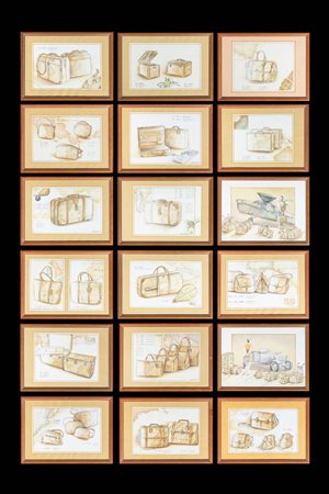 ALVIERO MARTINI<BR>Cuneo 1950<BR>Lotto di 42 Disegni del Primo Catalogo di Prima Classe, 1990