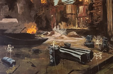 ZANGHI WILLIAM MARC Wichita (Kansas) 1971 Raffinando 2005 Olio su tela...