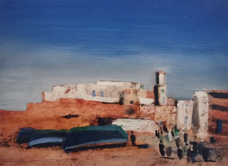 MAGAZZINI SALVATORE Pistoia (Ps) 1955 Casablanca Olio su tavola 30,00x40,00...