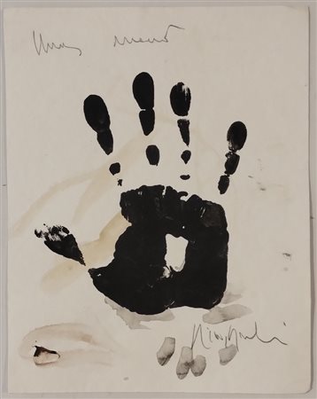 GIOVAGNOLI LUCA Rimini (RN) 1963 Mano Disegno su carta 24,00x30,00 Firma in...