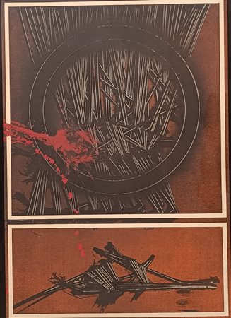 SCANAVINO EMILIO Genova (Ge) 1922 Tramatura Litografia su carta es. 477100...