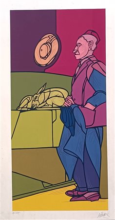 ADAMI VALERIO Bologna (Bo) 1935 Senza titolo Litografia a colori es. 20/125...