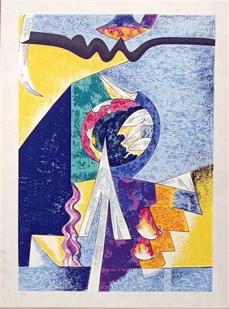 DOVA GIANNI Roma (roma) 1925 Senza titolo 1971 Litografia a colori es. 90/99...