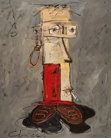 CHIESI GIORGIO Felina (Re) 1941 Metropolitano 2002 Smalti su tela...