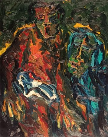 BELLINI VITTORIO Vertona (Bg) 1936 Senza titolo Olio su tela 100,00x80,00...