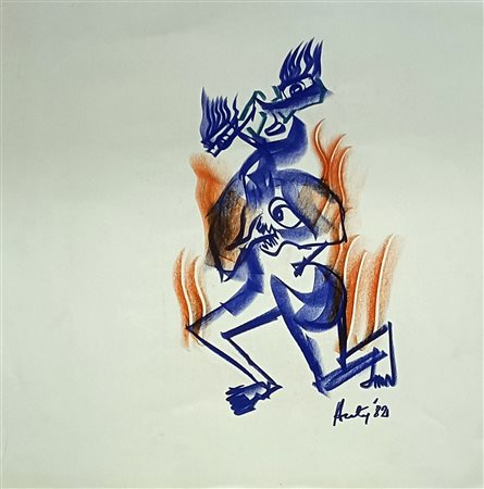 AUTY Faenza (Ra) 1934 Figura 1982 Pastello su cartoncino leggero 48,00x47,00...